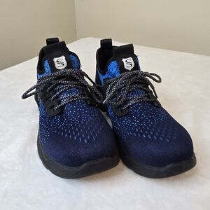 Suadex Blue and Black Steel Toe Athletic Sneakers